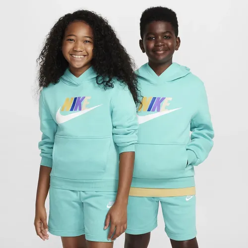Nike Sportswear Club Fleece Big детские Толстовка с капюшоном цвет зеленый