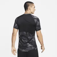 Nike Pro Dri-FIT Men's Short-Sleeve Slim Camo Top Black