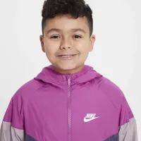 Nike Sportswear Windrunner Big дитячі Hooded Repel Куртка (Extended Size) колір фіолетовий