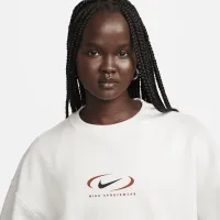 Nike Sportswear Phoenix Fleece женская оверсайз Crew-Neck свитшот цвет белый