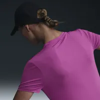 Nike One Classic жіноча Dri-FIT Short-Sleeve Top колір фіолетовий