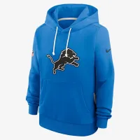 Detroit Lions Sideline женская Nike Dri-FIT NFL Pullover Толстовка с капюшоном синий