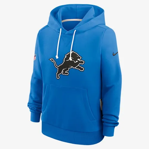 Detroit Lions Sideline женская Nike Dri-FIT NFL Pullover Толстовка с капюшоном синий