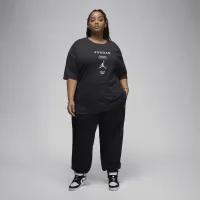 Nike Jordan женская Girlfriend футболка (большие размеры) цвет черный