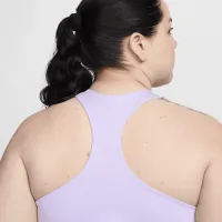 Nike Swoosh женская Medium-Support Padded Sports Bra Tank (большие размеры) цвет фиолетовый