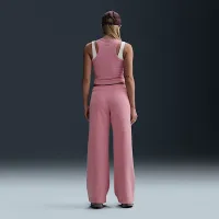 Nike Sportswear Club Fleece женская Mid-Rise Wide-Leg Graphic Pants Pink