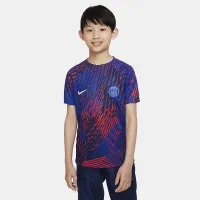 Paris Saint-Germain Big дитячі Nike Dri-FIT Pre-Match Soccer Top блакитний