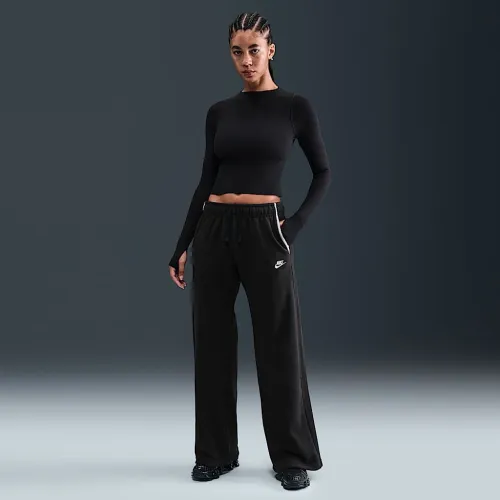 Nike Sportswear Club Fleece жіноча Mid-Rise Wide-Leg Cozy Pants колір чорний