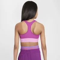 Nike Pro Swoosh Girls' Sports Bra колір фіолетовий