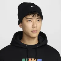 Nike Peak Swoosh Beanie колір чорний