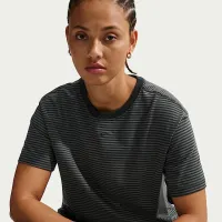 Nike Sportswear женская оверсайз Striped футболка цвет черный