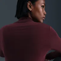 Nike Sportswear Chill Knit жіноча Slim Long-Sleeve Mock-Neck футболка колір червоний