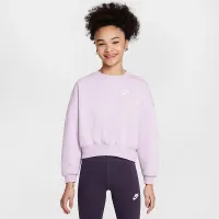 Nike Sportswear Club Fleece Girls' Boxy Crew-Neck свитшот цвет фиолетовый