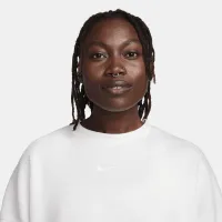 Nike Sportswear Plush женская оверсайз Crew-Neck Mod Crop свитшот цвет белый