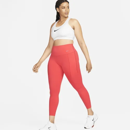 Nike Universa жіноча Medium-Support З високою талією 7/8 лосіни з кишенямиколір червоний