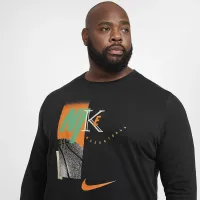 Nike мужские Long-Sleeve баскетбольные футболка цвет черный