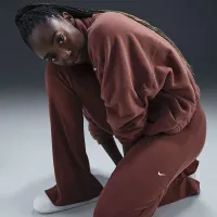 Nike Sportswear Chill Knit женская Tight Mini-Rib Flaцвет красный лосины цвет коричневый