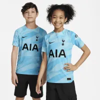 Tottenham Hotspur 2023/24 Stadium Goalkeeper Big дитячі Nike Dri-FIT Soccer Short-Sleeve Jersey блакитний