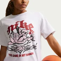 Nike Sportswear женская Short-Sleeve Crew-Neck футболка цвет белый