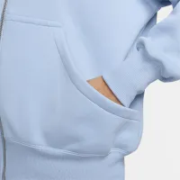 Nike Sportswear Phoenix Fleece женская оверсайз Full-Zip Толстовка с капюшоном синий