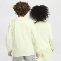 Nike Sportswear Big детские Long-Sleeve футболка цвет зеленый
