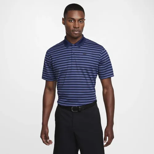 Nike Dri-FIT Victory мужские Striped для гольфа Polo синий