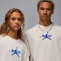 Nike Jordan x Awake NY мужские футболка цвет белый