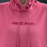 Nike Pro женская Therma-FIT Fleece Толстовка с капюшоном цвет фиолетовый