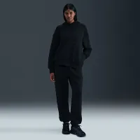 Nike Sportswear Phoenix Fleece женская Loose Jacquard Pullover Толстовка с капюшоном цвет черный