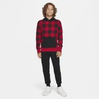 Nike Jordan Big детские (для мальчиков) Pullover Толстовка с капюшоном цвет красный