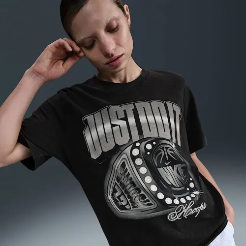 Nike жіноча Loose Short-Sleeve баскетбольні футболка колір чорний