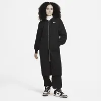 Nike Sportswear Phoenix Fleece женская оверсайз Long Full-Zip Толстовка с капюшоном цвет черный