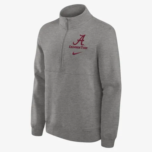 Alabama Crimson Tide Primetime Club чоловічі Nike College 1/2-Zip Crew колір сірий