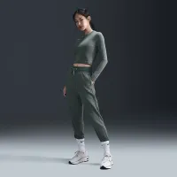 Nike Dri-FIT One жіноча З високою талією 7/8 French Terry Joggers колір зелений