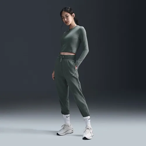 Nike Dri-FIT One жіноча З високою талією 7/8 French Terry Joggers колір зелений