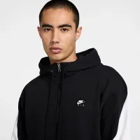Nike Air мужские Full-Zip Fleece Толстовка с капюшоном цвет черный