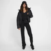 Nike One женская Dri-FIT С высокой Талией Fold-Over Pants цвет черный