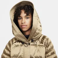 Nike Sportswear Swoosh Puffer Shine PrimaLoft® женская Therma-FIT оверсайз Hooded Куртка цвет коричневый