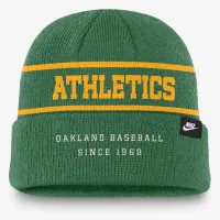 Oakland Athletics Rewind Terra мужские Nike MLB Cuffed Beanie цвет зеленый
