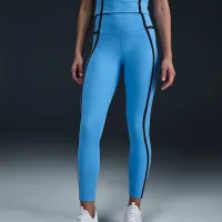 Nike One женская С высокой Талией 7/8 лосины синий