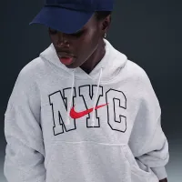 Nike Sportswear Phoenix Fleece жіноча Over-оверсайз Толстовка з капюшоном колір коричневий