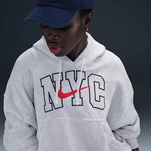 Nike Sportswear Phoenix Fleece жіноча Over-оверсайз Толстовка з капюшоном колір коричневий