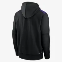 Colorado Rockies Authentic Collection чоловічі Nike Therma MLB Pullover Толстовка з капюшоном колір чорний