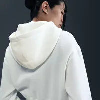 Nike Sportswear Phoenix Fleece женская Loose Full-Zip Cropped Толстовка с капюшоном цвет белый