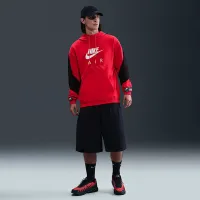 Nike Air мужские Fleece Pullover Толстовка с капюшоном цвет красный