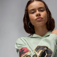 Nike Jordan Brooklyn Fleece женская Pullover Толстовка с капюшоном цвет зеленый