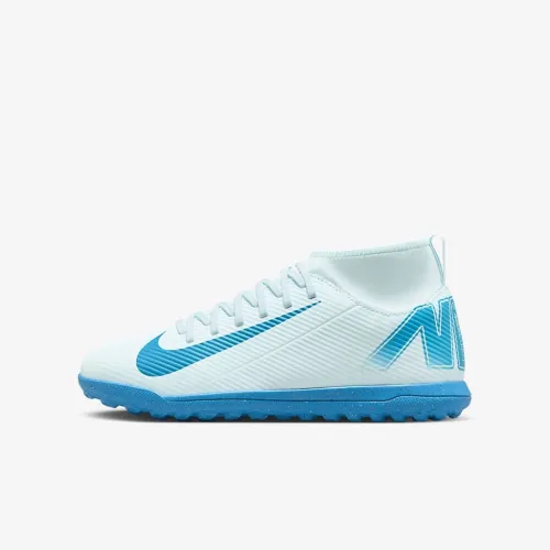Nike Jr. Mercurial Superfly 10 Club Little/Big детские TF High-Top Soccer Кроссовки синий
