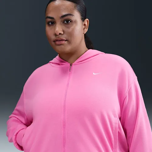 Nike Sportswear Chill Terry женская Loose Full-Zip French Terry Толстовка с капюшоном (большие размеры) Pink