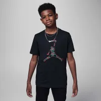 Nike Jordan Big детские Plaid Jumpman футболка цвет черный