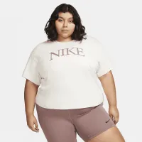 Nike Sportswear Classic женская футболка (большие размеры) цвет коричневый